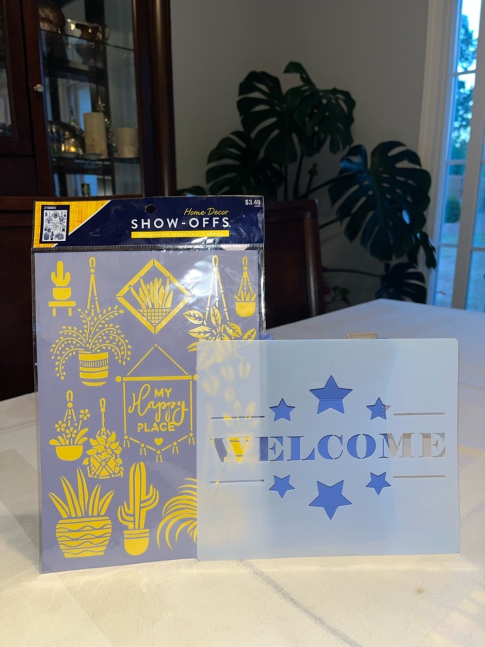Show-Offs Home Decor Stencil Set - My Happy Place and  WELCOME Grafics